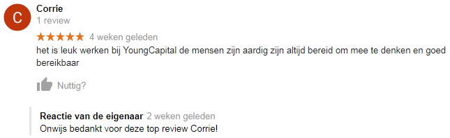 review google mijn bedrijf YoungCapital